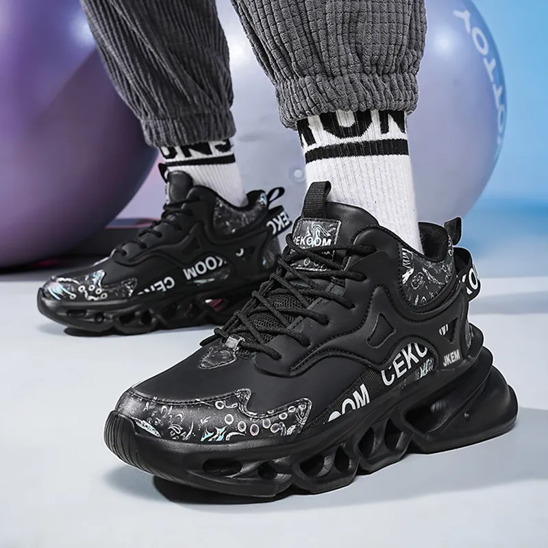 JKEM Anti-Slip And Wear-Resistant Warm High-Top Chunky Sneakers Men's-6