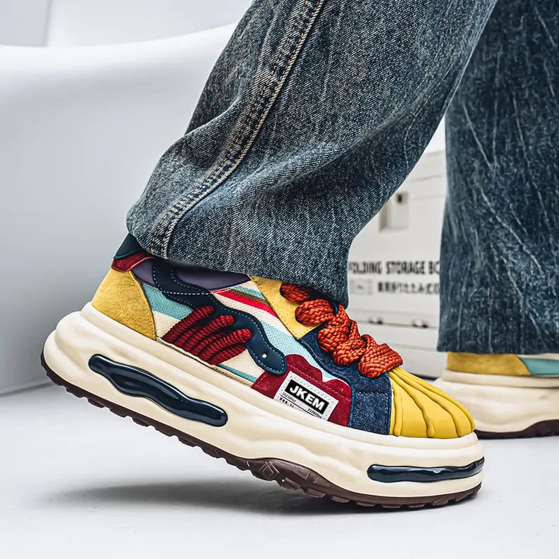 JKEM Cushioning, Breathable, Height Increasing Low Top Casual Shoes Men's-8