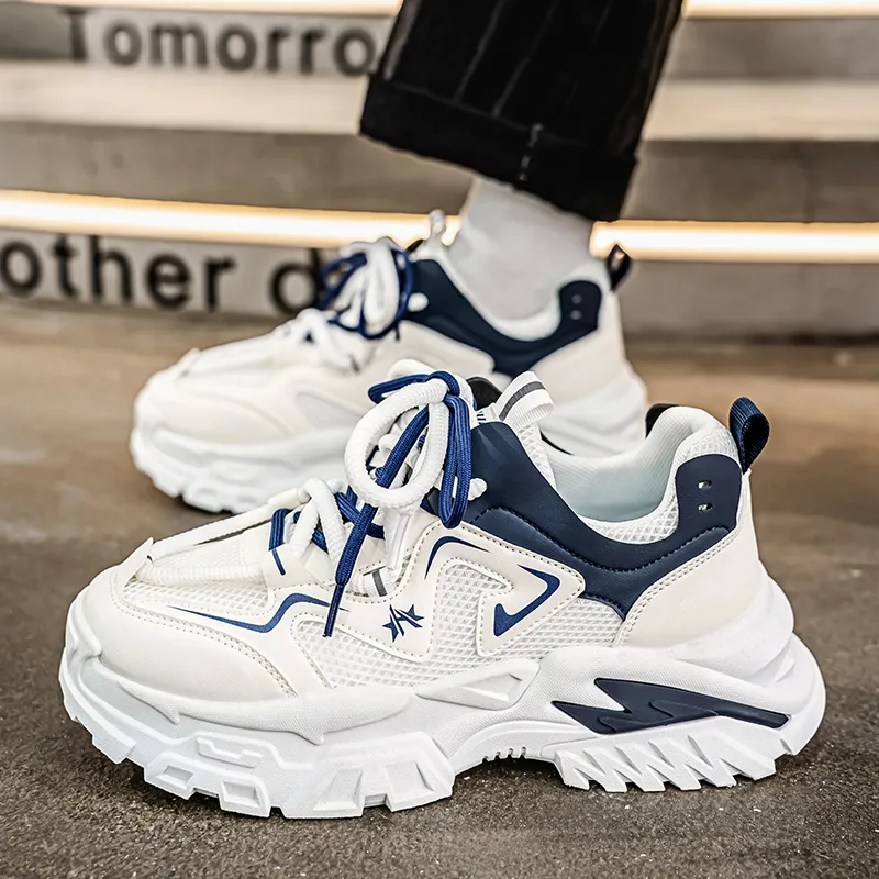 JKEM Cushioning, Slip Resistant, And Abrasion Resistant Low Top Chunky Sneakers Men's-7