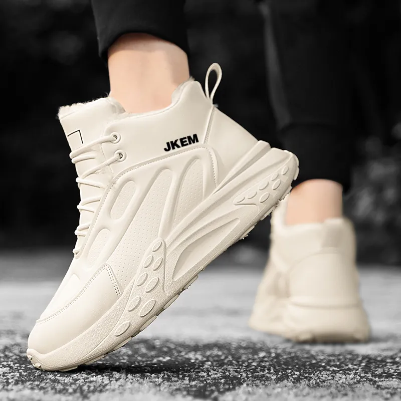 JKEM Cushioned Slip-Resistant Abrasion-Resistant High-Top Chunky Sneakers Men's-9