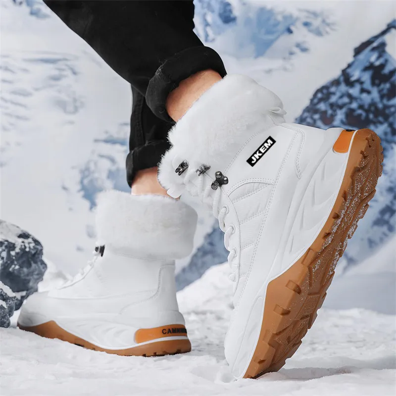 JKEM Short Mid-Calf Snow Boots Men's-4