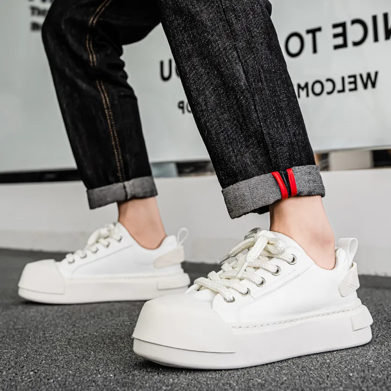 JKEM Slip Resistant Shock Absorbers With Abrasion Resistant Properties Low Top Skateboard Shoes Men's-6