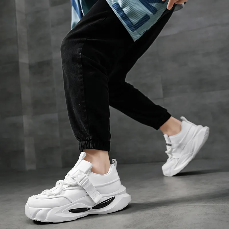 JKEM Cushioned Wear Resistant Height Increasing Low Top Chunky Sneakers Men's-10