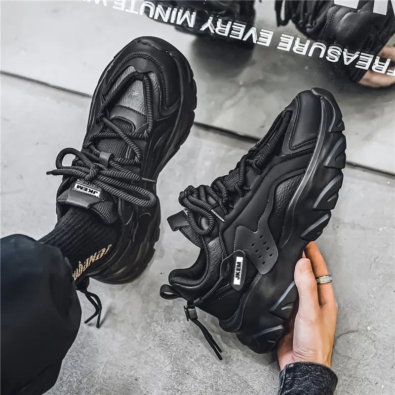 JKEM Height Increasing Lightweight Breathable Low Top Chunky Sneakers Men's-26