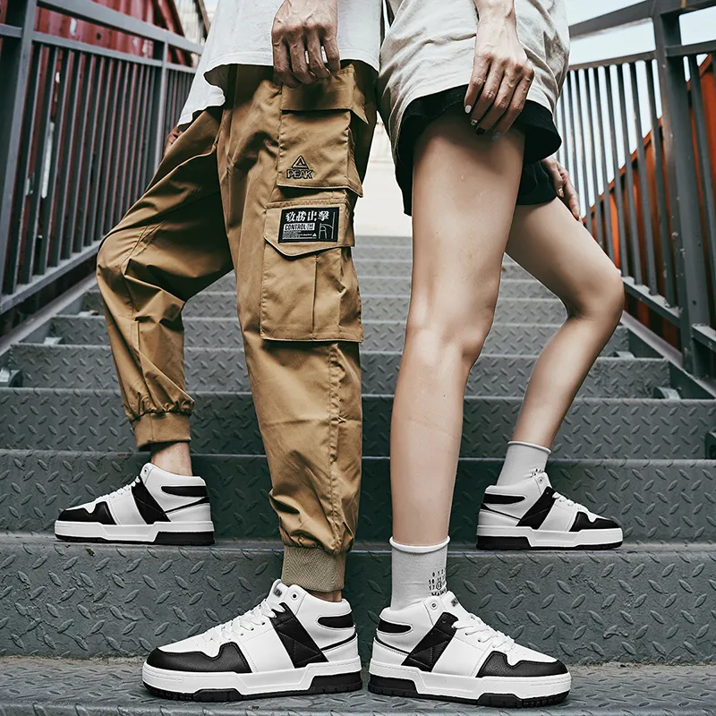 JKEM Anti-Slip And Wear-Resistant Height Increasing High-Top Skateboard Shoes Unisex-2