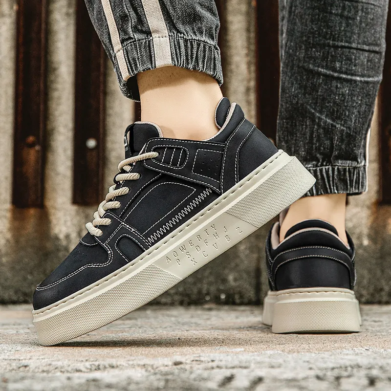 JKEM Slip Resistant Cushioning Abrasion Resistant Low Top Skateboard Shoes Men's-4