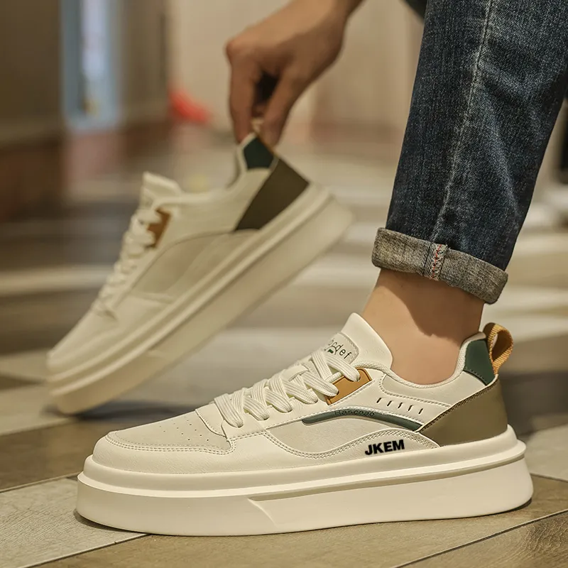JKEM Slip Resistant Cushioning Abrasion Resistant Low Top Skateboard Shoes Men's-4
