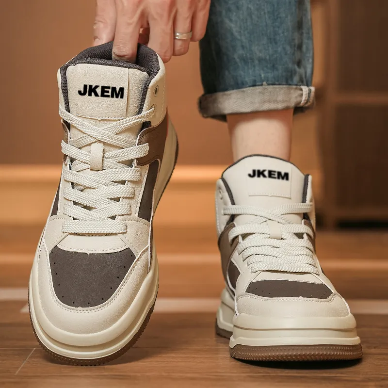 JKEM Slip-Resistant Cushioning Abrasion-Resistant High-Top Skateboard Shoes Men's-13
