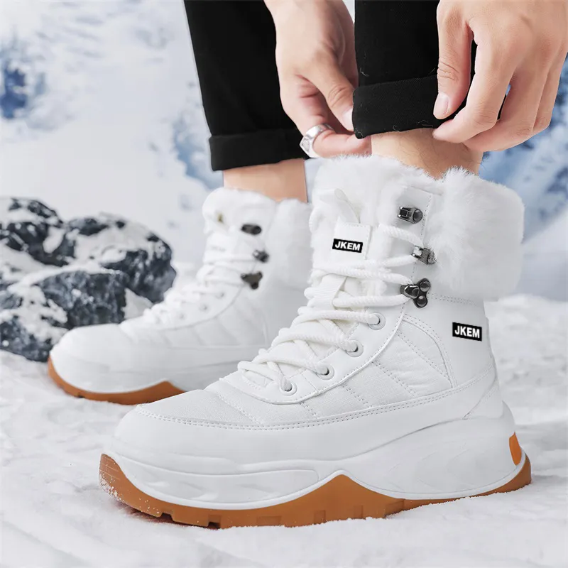 JKEM Short Mid-Calf Snow Boots Men's-1