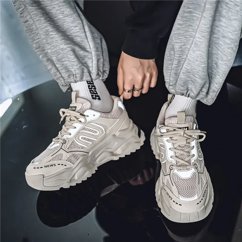 JKEM Anti Slip Wear Resistant Low Top Chunky Sneakers Men's-9