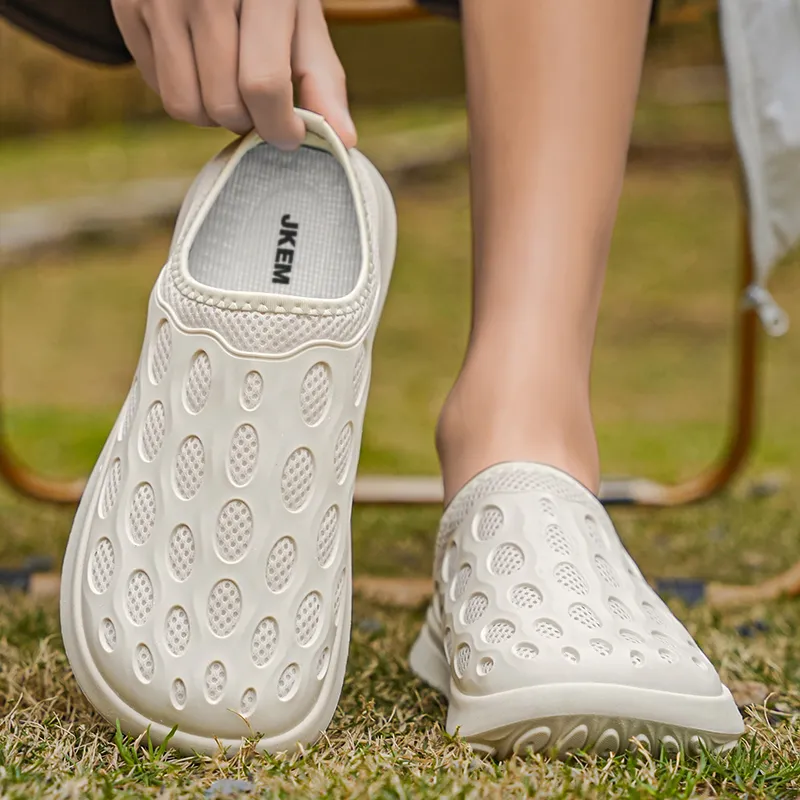 JKEM Abrasion Resistant Slip Resistant Closed Toe Slippers Men's-13