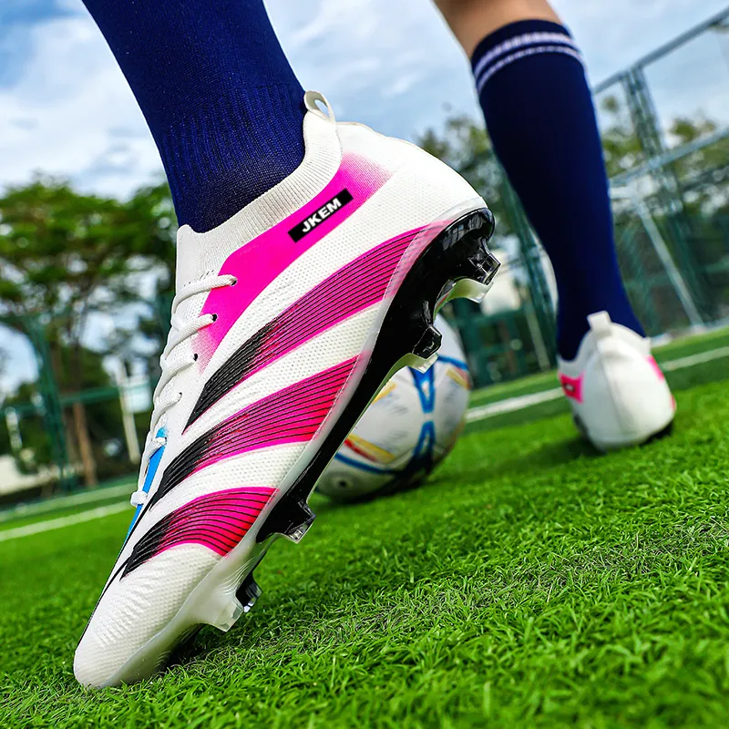 JKEM FG Rubber Long Studs Artificial Ground Wear-Resistant Coverage Impact-Resistant Soccer Shoes Unisex-8