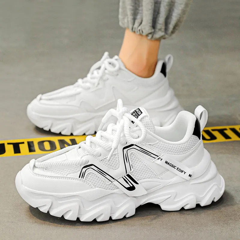 JKEM Cushioning, Slip Resistant, And Abrasion Resistant Low Top Chunky Sneakers Men's-7