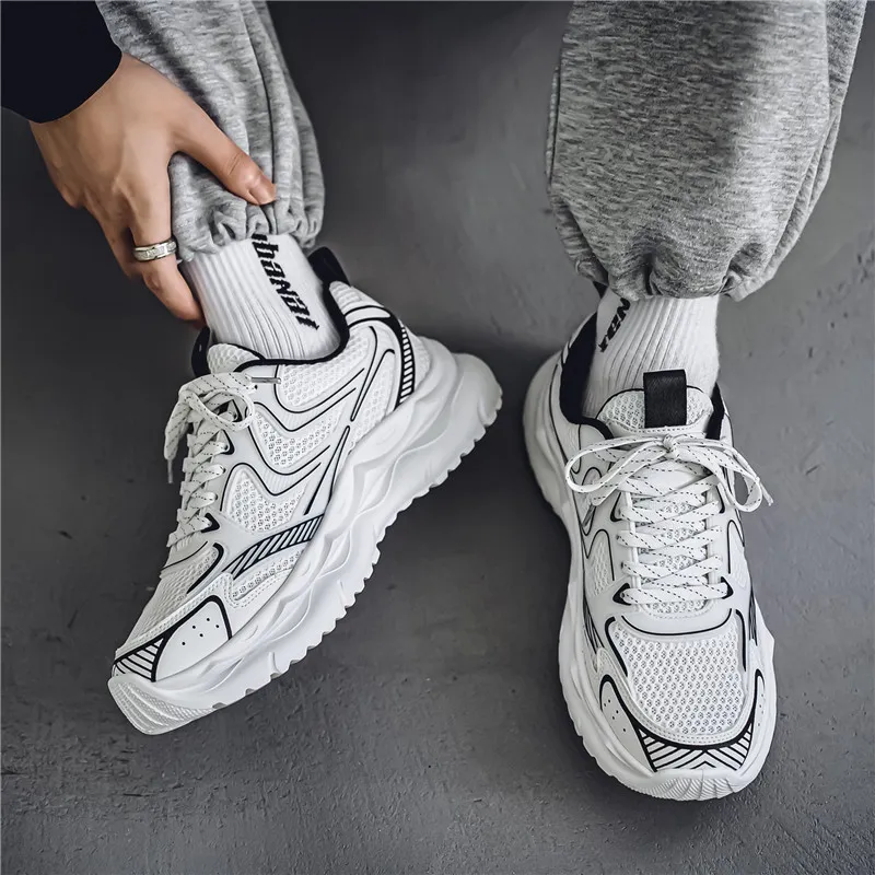 JKEM Breathable Height Increasing Low-Top Chunky Sneakers Men's-9