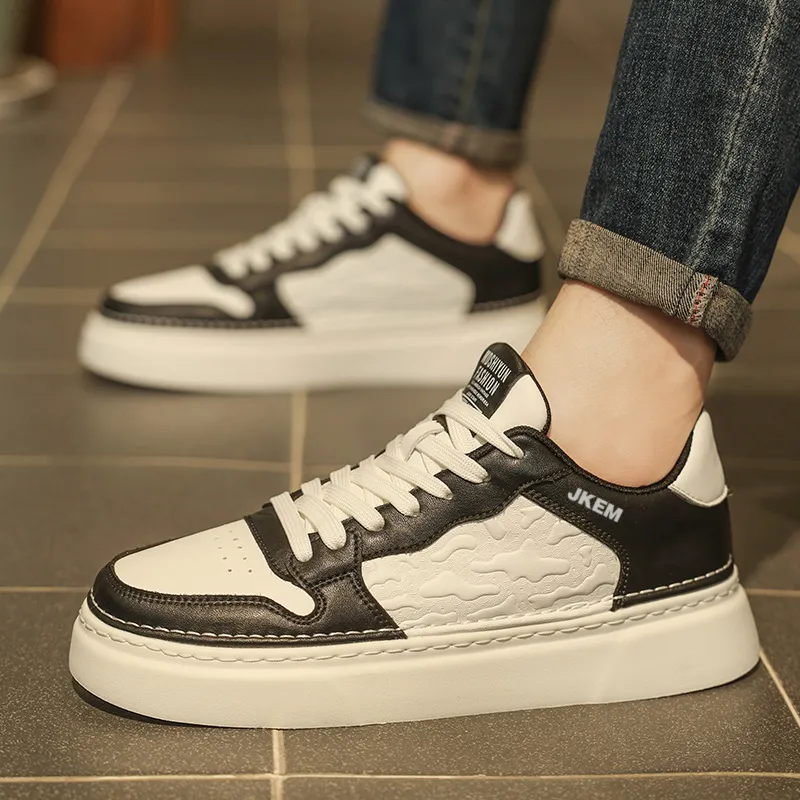 JKEM Slip Resistant Cushioning Abrasion Resistant Low Top Skateboard Shoes Men's-2