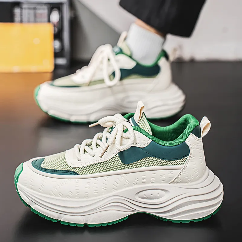 JKEM Cushioned Slip Resistant Abrasion Resistant Low Top Chunky Sneakers Men's-14