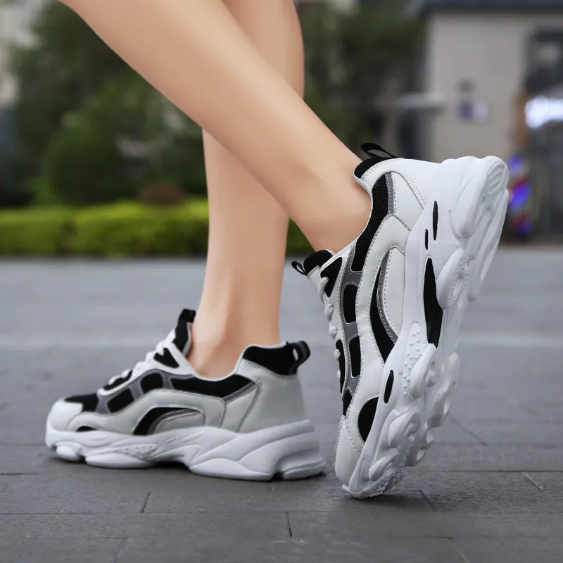 JKEM Wear-resistant Lightweight Breathable And Non-slip. Low-Top Chunky Sneakers Women's-20