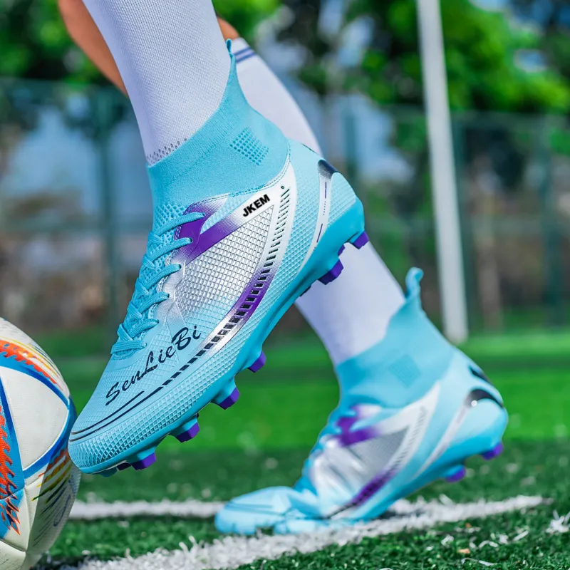 JKEM FG Rubber Long Studs Soft Ground Firm Ground Anti-Slip Wear-Resistant Soccer Shoes Unisex-18