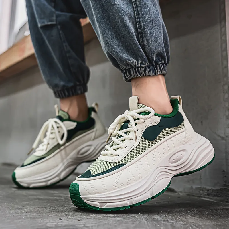 JKEM Cushioned Slip Resistant Abrasion Resistant Low Top Chunky Sneakers Men's-12