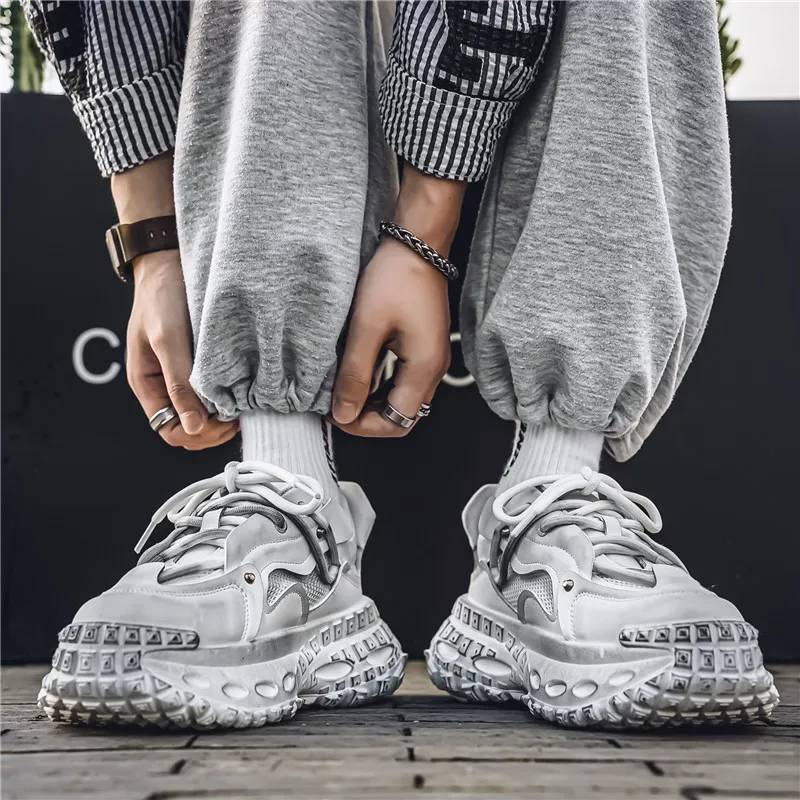 JKEM Anti Slip Wear Resistant Low Top Chunky Sneakers Men's-8