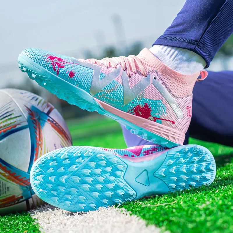 JKEM Cushioning, Slip Resistant, Abrasion Resistant, Breathable, Impact Resistant, Lightweight Soccer Shoes Unisex-28