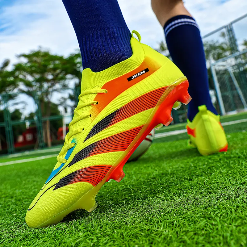 JKEM FG Rubber Long Studs Artificial Ground Wear-Resistant Coverage Impact-Resistant Soccer Shoes Unisex-14