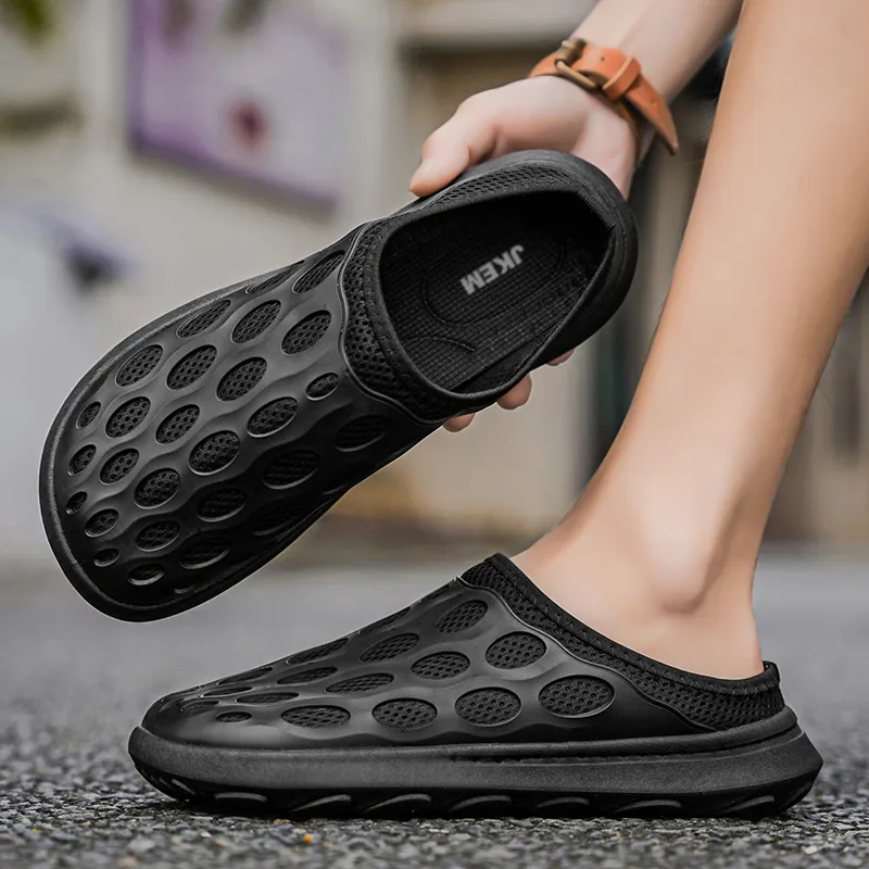 JKEM Abrasion Resistant Slip Resistant Closed Toe Slippers Men's-2