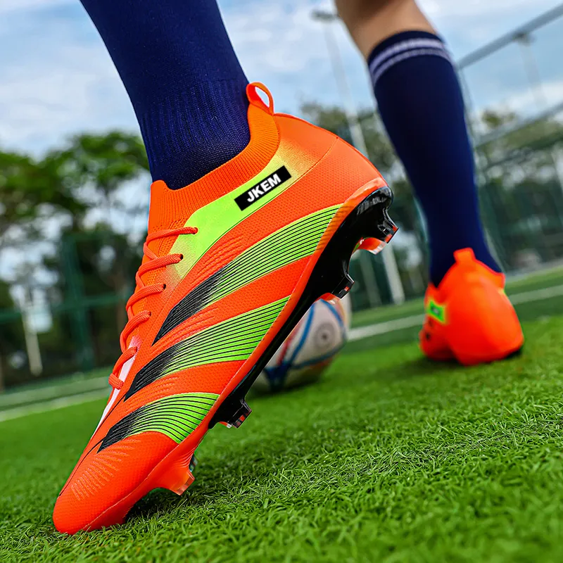 JKEM FG Rubber Long Studs Artificial Ground Wear-Resistant Coverage Impact-Resistant Soccer Shoes Unisex-19