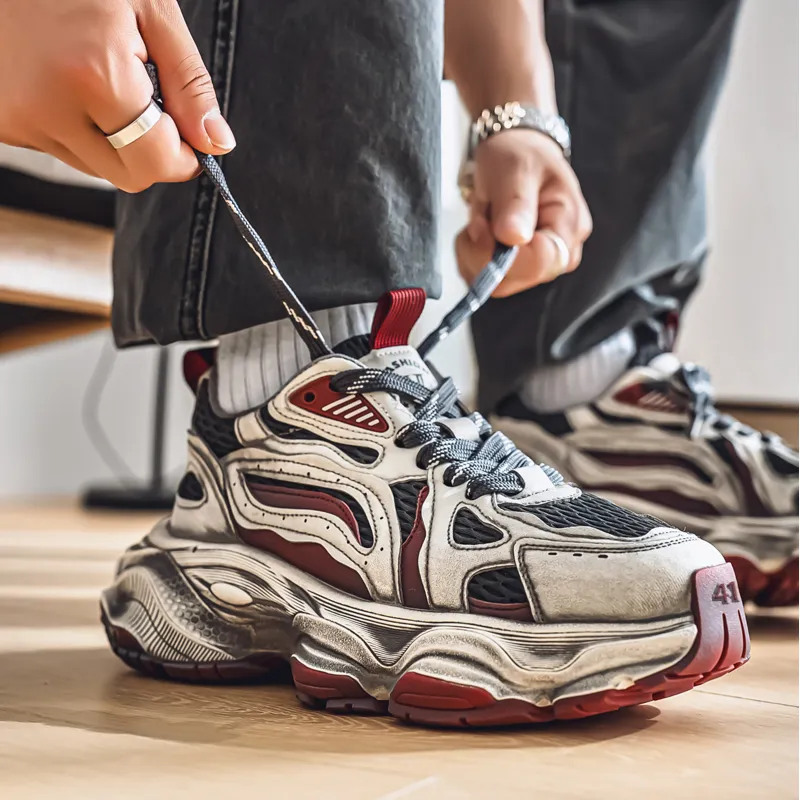 JKEM Cushioning, Breathable, Height Increasing Low Top Chunky Sneakers Men's-7