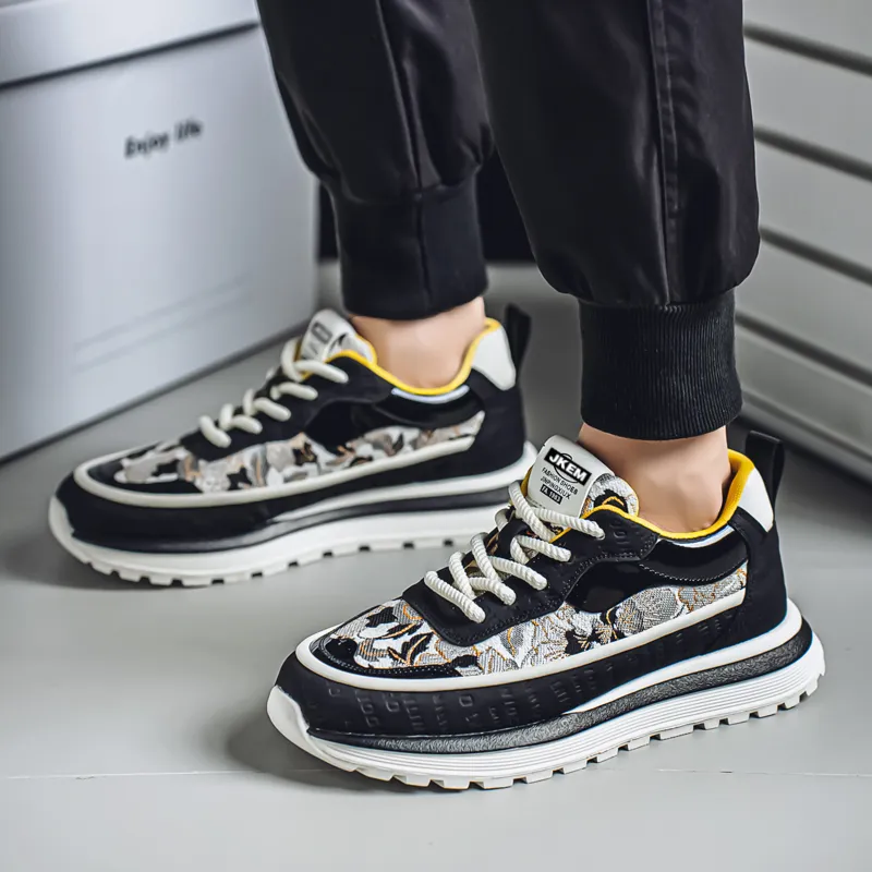 JKEM Shock Absorbers With Slip Resistant And Abrasion Resistant Properties Low Top Casual Shoes Men's-8