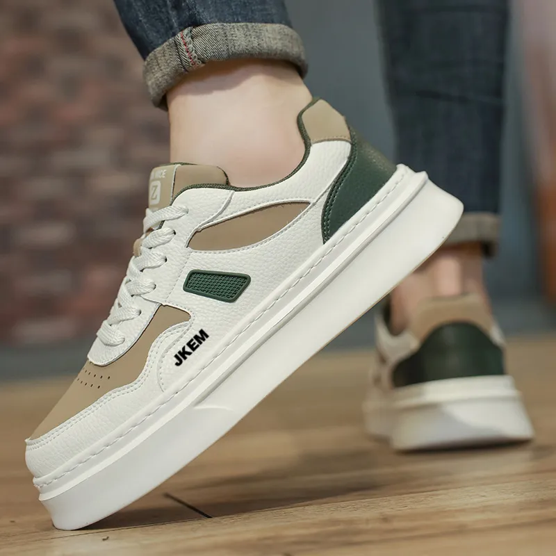JKEM Slip-Resistant Cushioning Wear-Resistant Height Increasing Low-Top Skateboard Shoes Men's-8