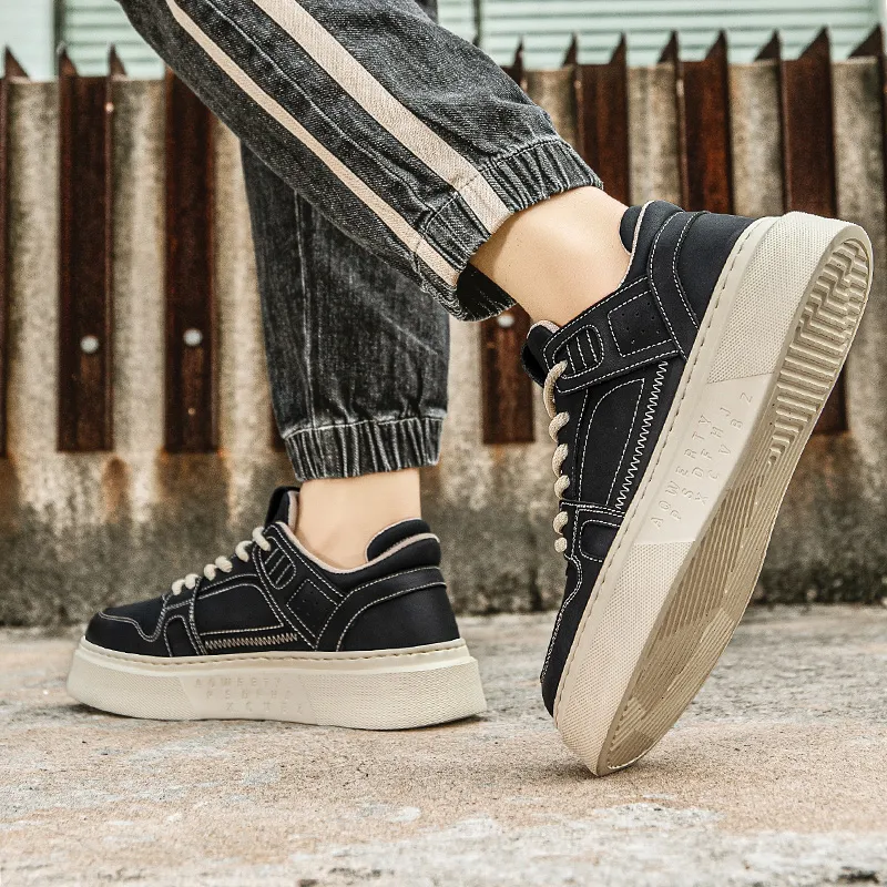 JKEM Slip Resistant Cushioning Abrasion Resistant Low Top Skateboard Shoes Men's-3