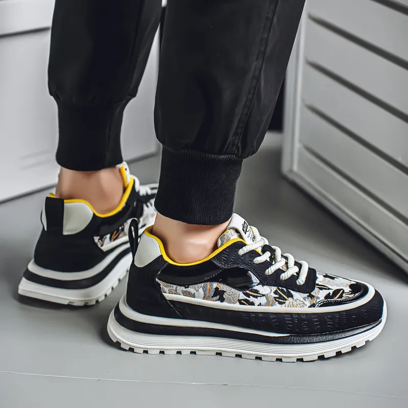 JKEM Shock Absorbers With Slip Resistant And Abrasion Resistant Properties Low Top Casual Shoes Men's-9