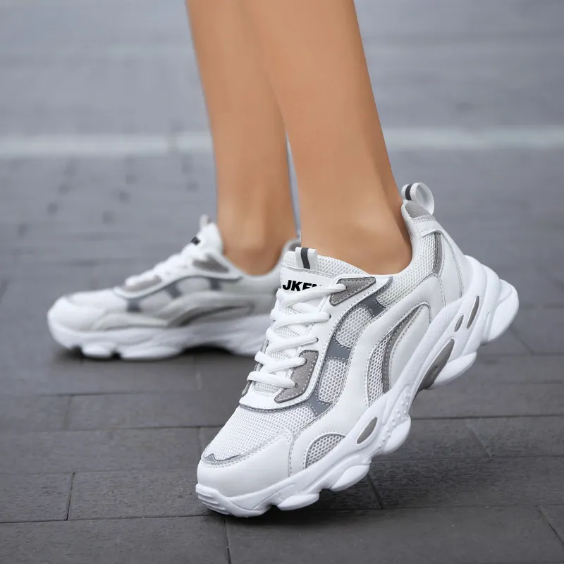 JKEM Wear-resistant Lightweight Breathable And Non-slip. Low-Top Chunky Sneakers Women's-25