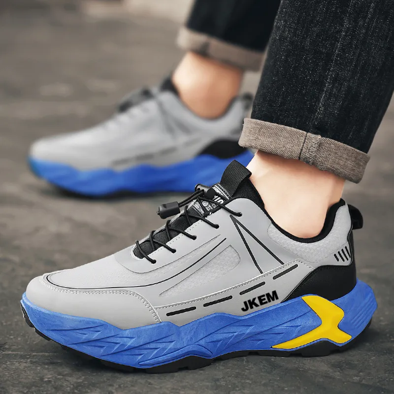 JKEM Cushioning Anti-Slip And Wear-Resistant Height Increasing Low-Top Chunky Sneakers Men's-7