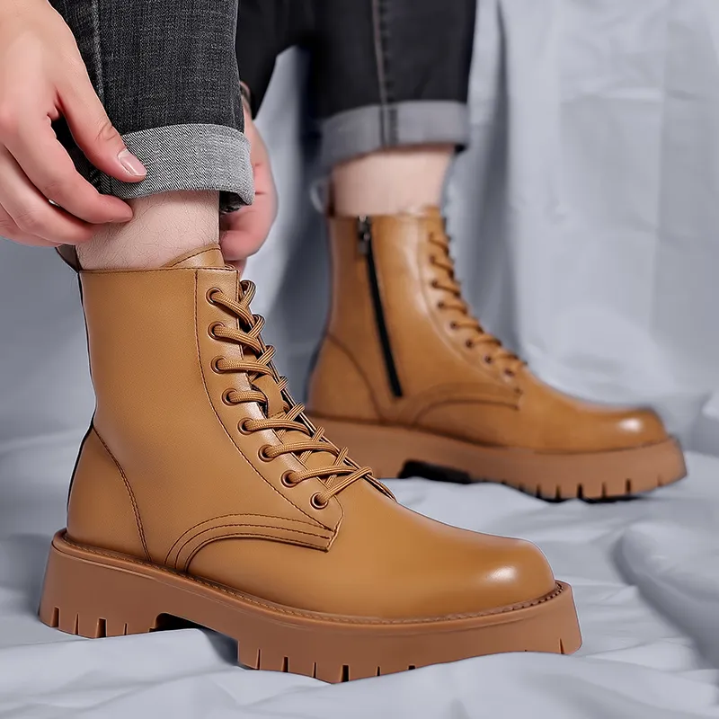 JKEM Short Mid Calf Martin Boot Men's-7