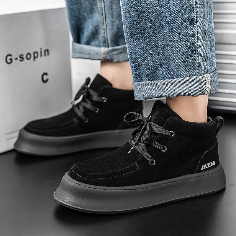 JKEM Cushioned Slip-Resistant Abrasion-Resistant High-Top Casual Shoes Men's-2