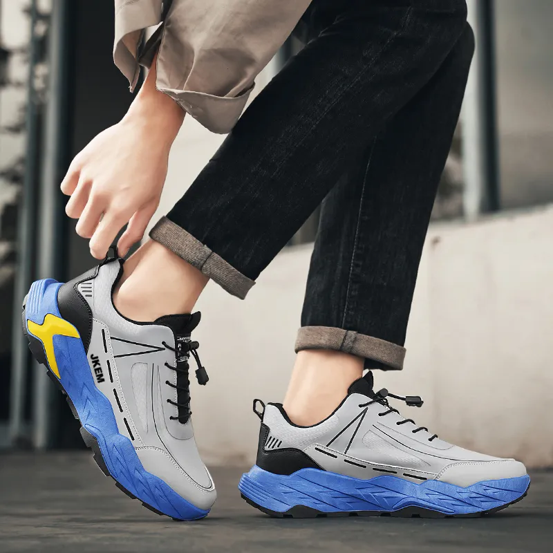 JKEM Cushioning Anti-Slip And Wear-Resistant Height Increasing Low-Top Chunky Sneakers Men's-8