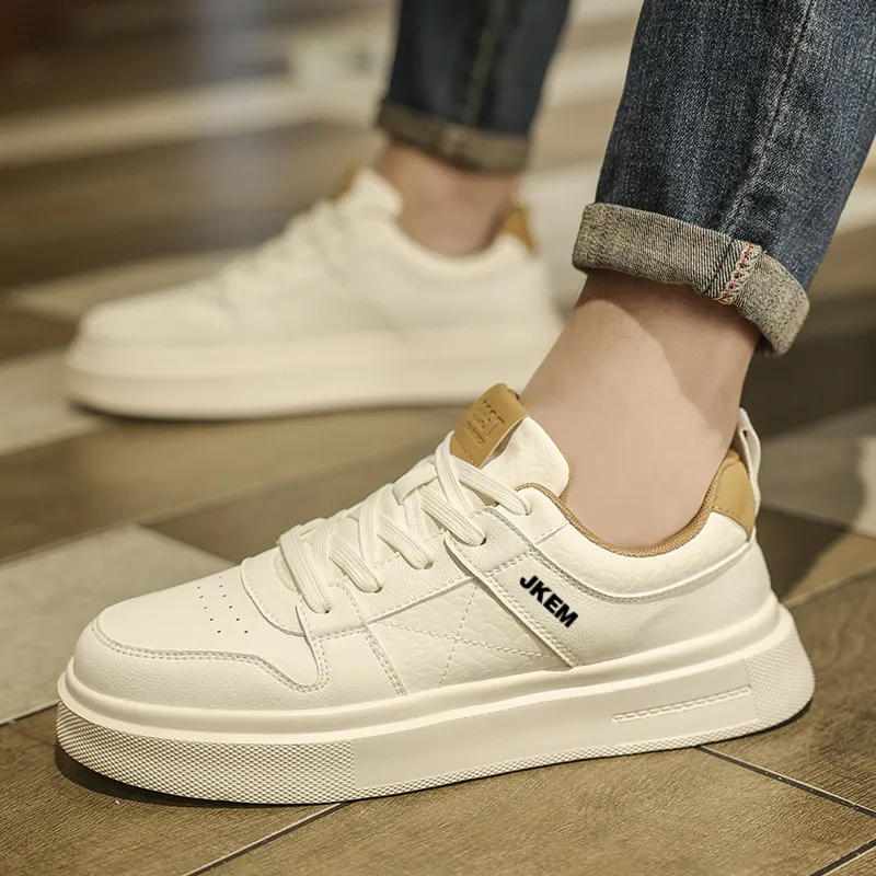 JKEM Slip Resistant Cushioning Abrasion Resistant Low Top Skateboard Shoes Men's-2