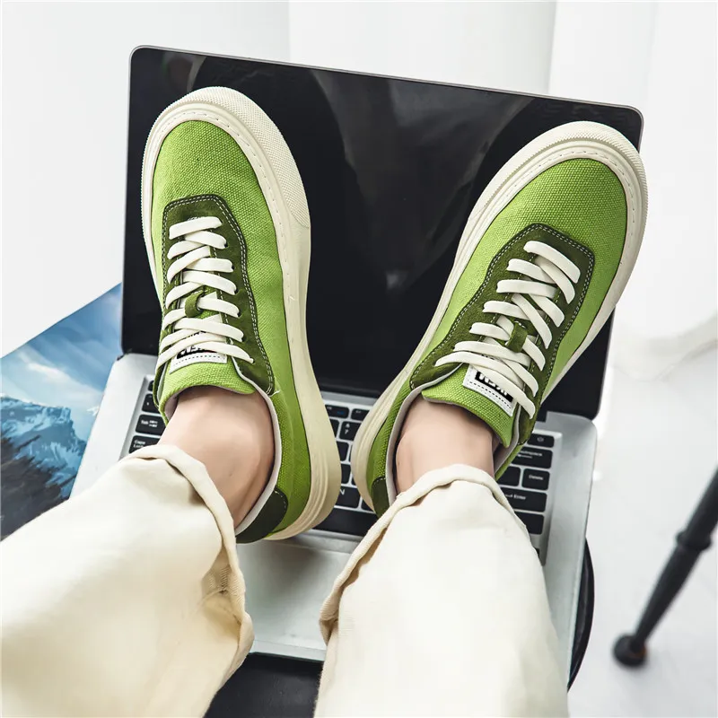 JKEM Cushioning Abrasion Resistant Breathable Slip Resistant Low Top Canvas Shoes Men's-13