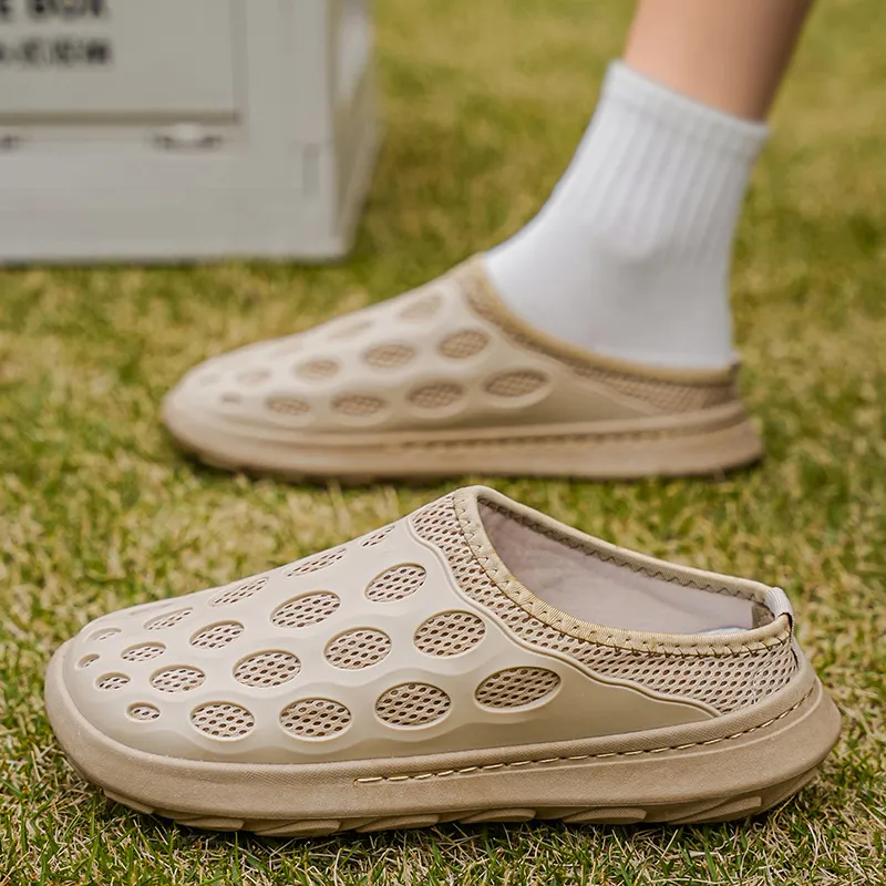JKEM Abrasion Resistant Slip Resistant Closed Toe Slippers Men's-19