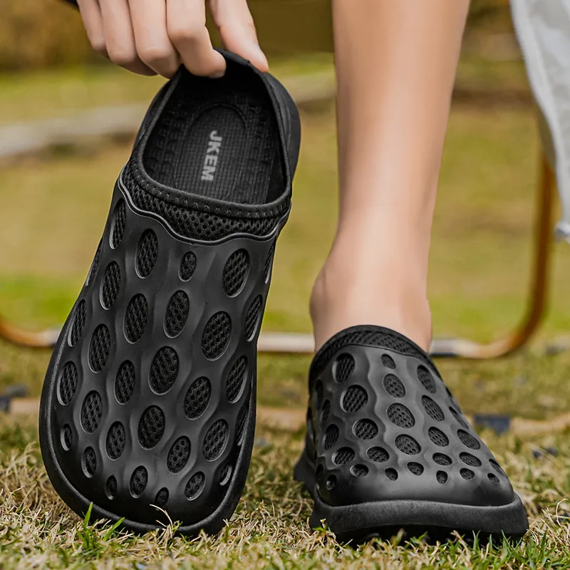 JKEM Abrasion Resistant Slip Resistant Closed Toe Slippers Men's-3