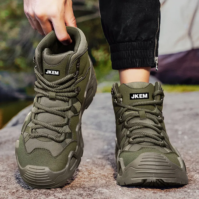 JKEM Wear Resistant Cushioning Height Increasing Short Outdoor Boots Men's-12
