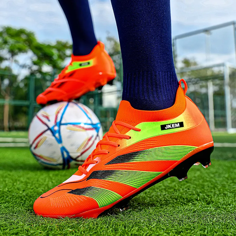 JKEM FG Rubber Long Studs Artificial Ground Wear-Resistant Coverage Impact-Resistant Soccer Shoes Unisex-17
