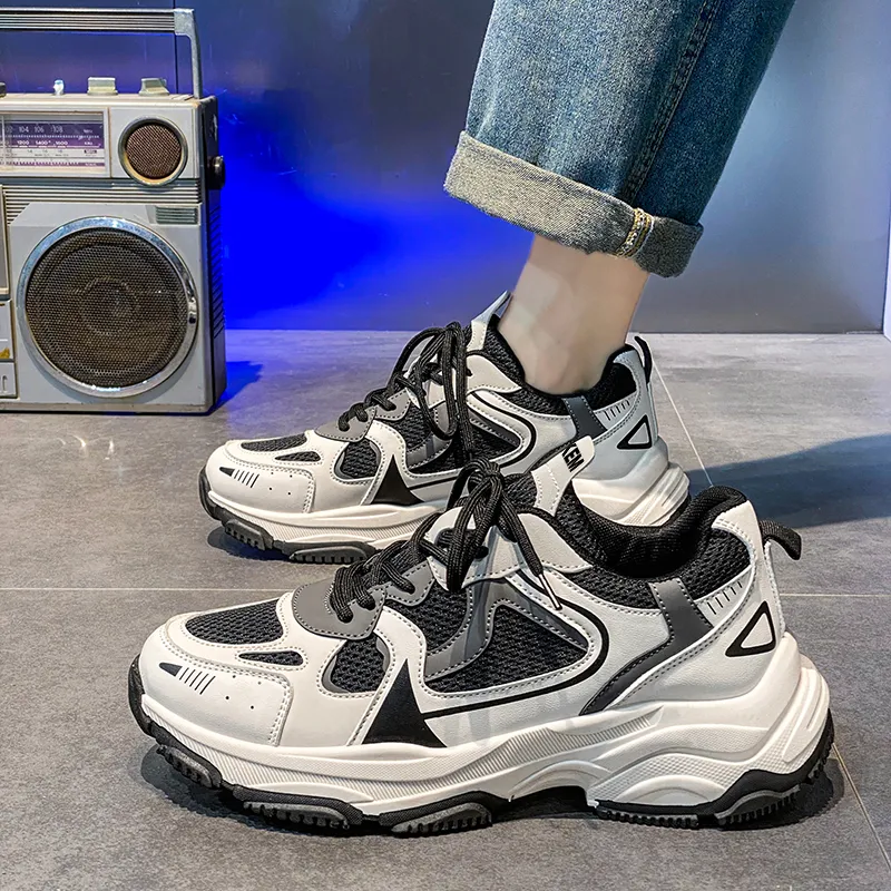 JKEM Wear-resistant Lightweight Breathable And Non-slip. Low-Top Chunky Sneakers Men's-14