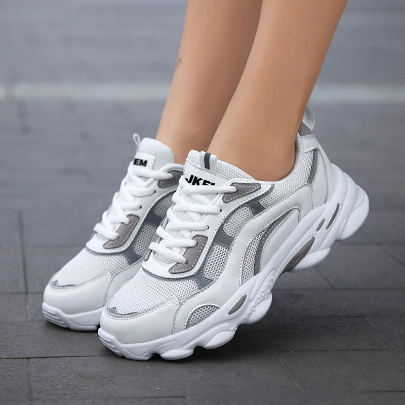 JKEM Wear-resistant Lightweight Breathable And Non-slip. Low-Top Chunky Sneakers Women's-27
