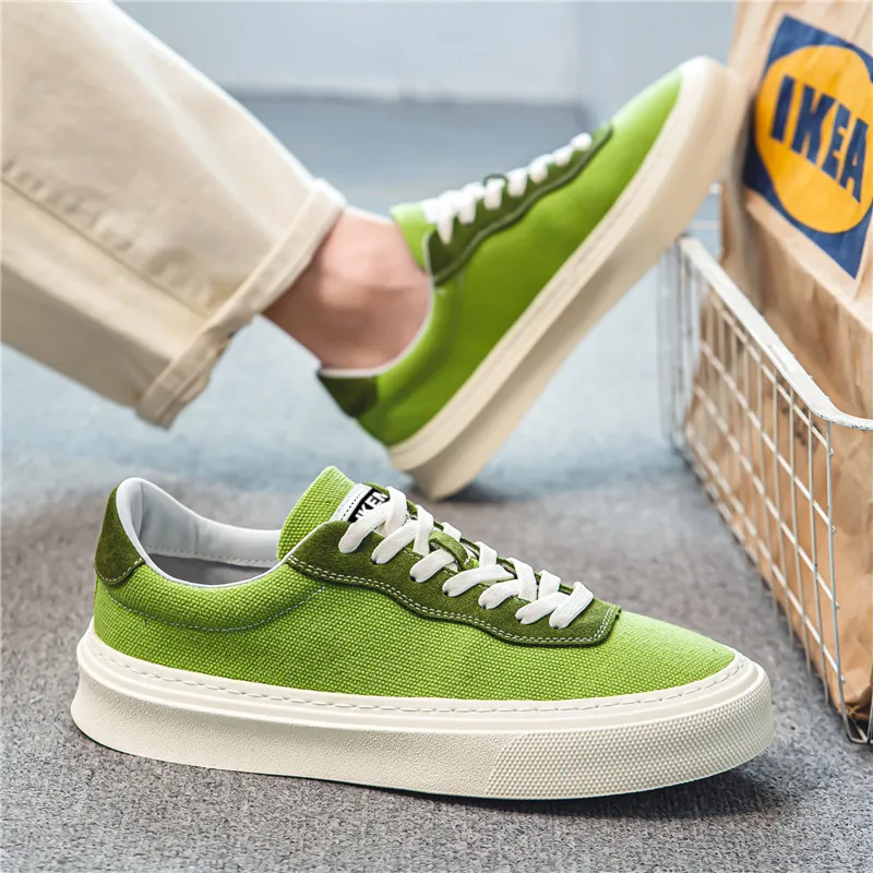 JKEM Cushioning Abrasion Resistant Breathable Slip Resistant Low Top Canvas Shoes Men's-12