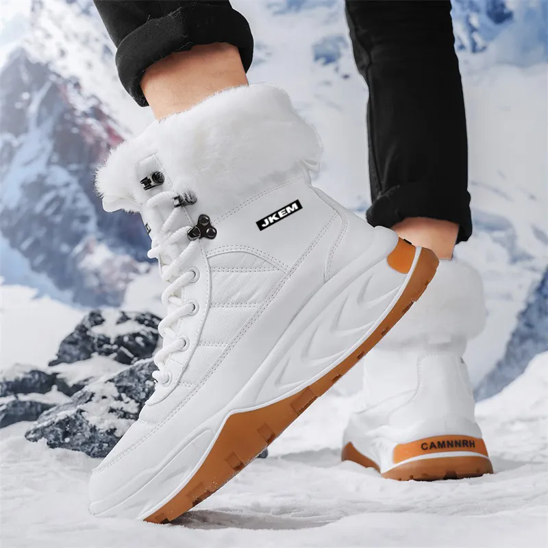 JKEM Short Mid-Calf Snow Boots Men's-3