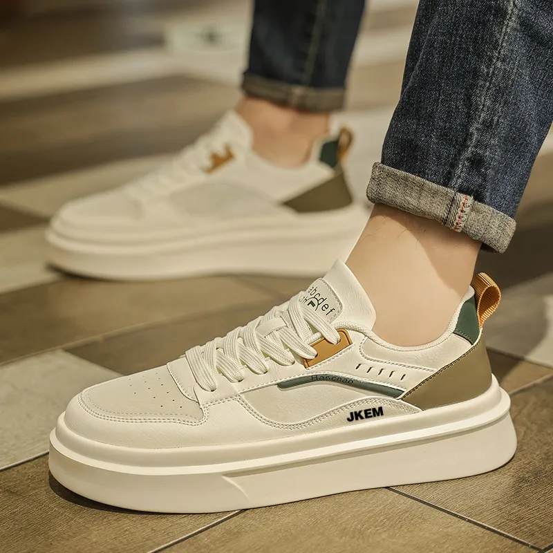 JKEM Slip Resistant Cushioning Abrasion Resistant Low Top Skateboard Shoes Men's-2