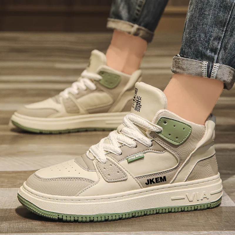 JKEM Warm Anti-Slip And Wear-Resistant High-Top Skateboard Shoes Men's-27